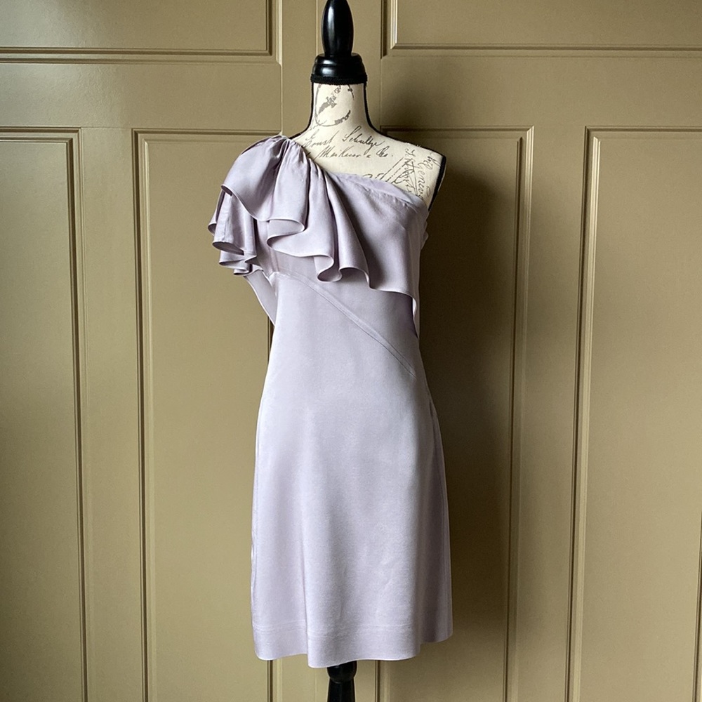 BCBGMaxAzria Runway Woven Satin Dusk - Limited Edition One Shoulder Dress